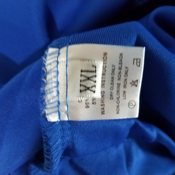 Blue stretchy woman's dress - Picture 3 of 8